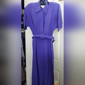Vtg Maggie London Women’s 100% Silk Size 10 Lavender Dress